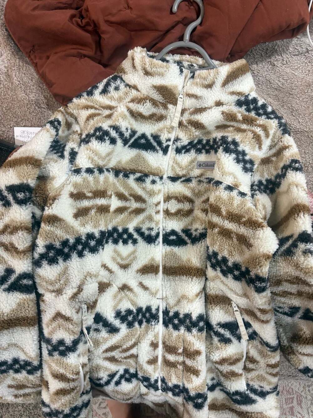Columbia West Bend Full Zip Fleece Jacket Size 2X Checkered Peak